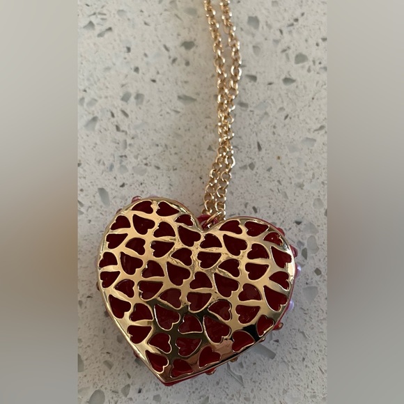 Betsey Johnson Heart ❤️ Pendant Long Necklace  Size OS - Picture 4 of 6
